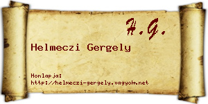 Helmeczi Gergely névjegykártya